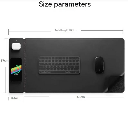 15W Magnetic Wireless Mouse Pad Charger |Charger can be taken off (used independantly) or reconnected|
